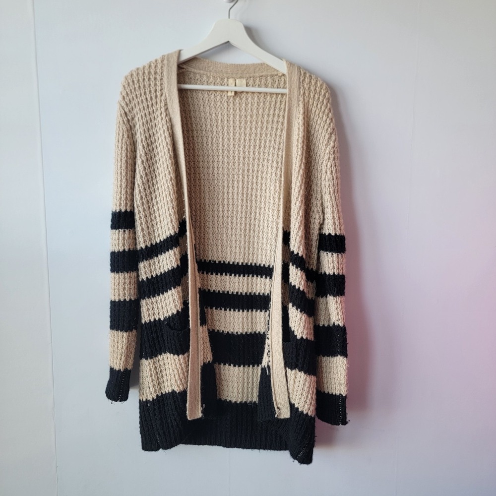 Anthropologie mout women's oversized longline cardigan size M strieped
